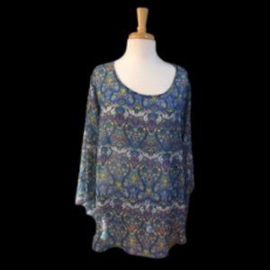 Curvy Lily Sheer Swimsuit Cover Up, Tunic, Etc. Size 2x  Boho